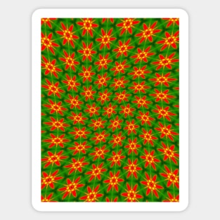 Red Blossom Pattern Sticker